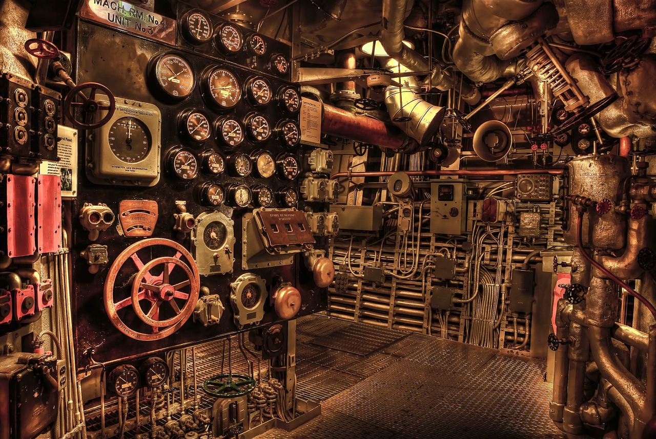 Image of inside of Engine room where AN fittings are commonly used